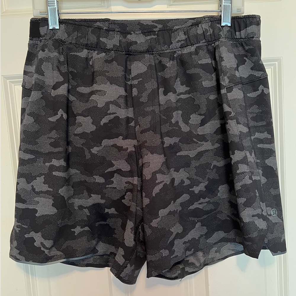 Lululemon Gray Camo Athletic Shorts